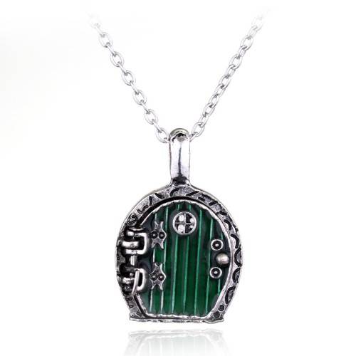 The Lord of the Rings Hobbit Door Locket Silver Necklace