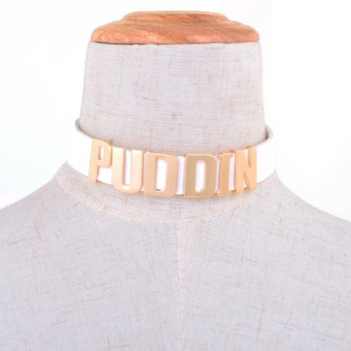 Suicide Squad Harley Quinn Puddin Choker White & Gold