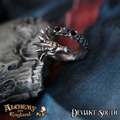Alchemy Gothic AG-R183 Vis Viva Ring - UK Size: Q-T (adjustable)