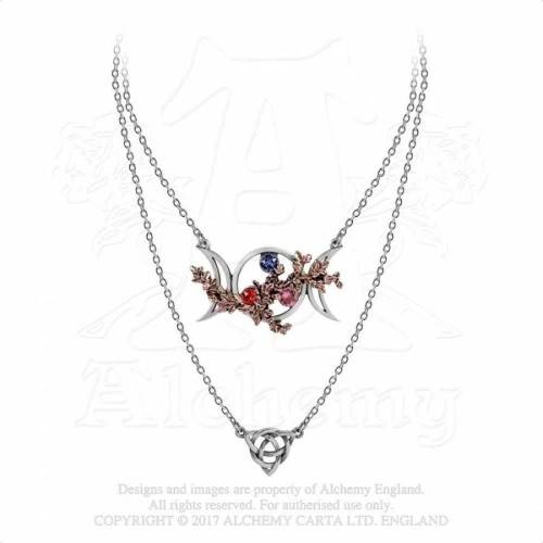 Alchemy Gothic P785 Wiccan Goddess of Love pewter pendant necklace with Swarovski elements