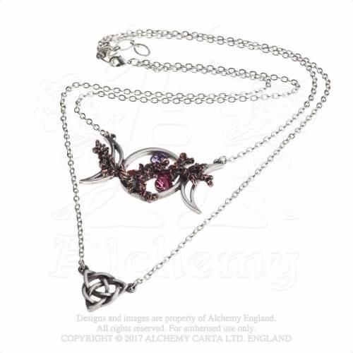 Alchemy Gothic P785 Wiccan Goddess of Love pewter pendant necklace with Swarovski elements