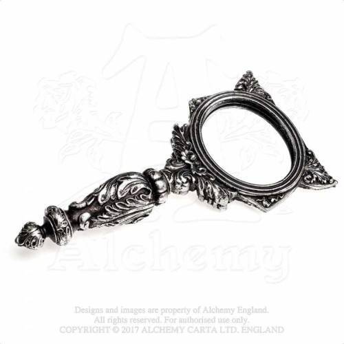 Alchemy Gothic V64 Sacred Cat Hand Mirror (Resin) 