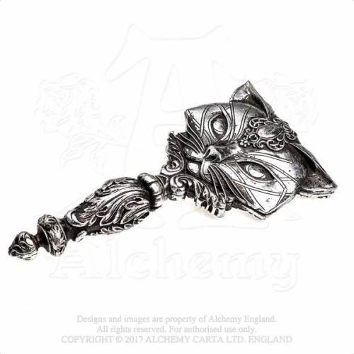 Alchemy Gothic V64 Sacred Cat Hand Mirror (Resin) 