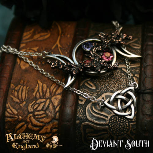 Alchemy Gothic P785 Wiccan Goddess of Love pewter pendant necklace with Swarovski elements