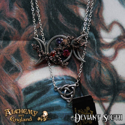 Alchemy Gothic P785 Wiccan Goddess of Love pewter pendant necklace with Swarovski elements