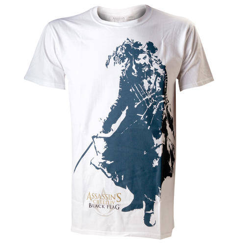 Assassin's Creed IV - White Black Beard T-Shirt - Size: Medium