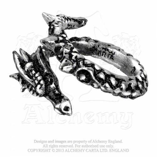 Alchemy Gothic AG-R183 Vis Viva Ring - UK Size: Q-T (adjustable)