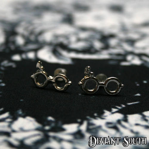 Harry Potter Silver Glasses Stud Earrings
