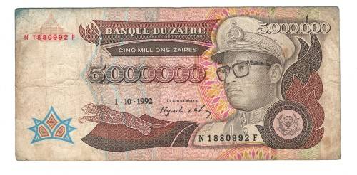 5,000,000 Zaires Zaire