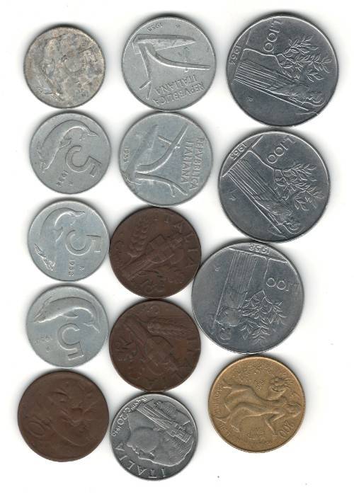 14 X Italy Coins
