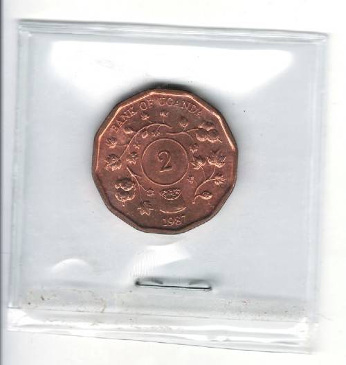 1987 2 Shillings Uganda UNC