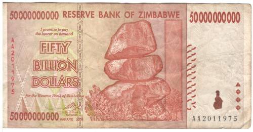 **R1 START - 50 000 000 000 (Fifty Billion) Dollars Zimbabwe