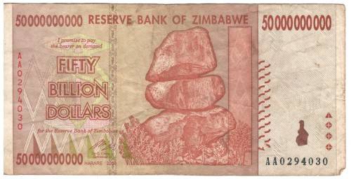 **R1 START - 50 000 000 000 (Fifty Billion) Dollars Zimbabwe