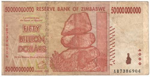 **R1 START - 50 000 000 000 (Fifty Billion) Dollars Zimbabwe