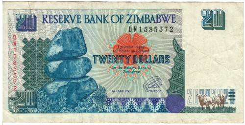 **R1 START - 20 Dollars Zimbabwe