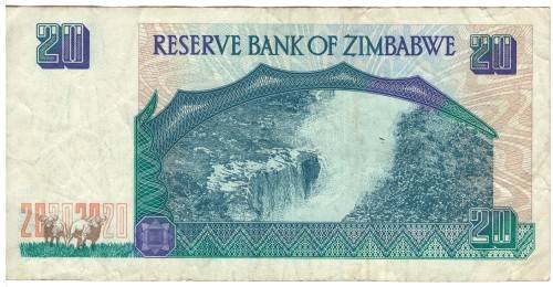 **R1 START - 20 Dollars Zimbabwe