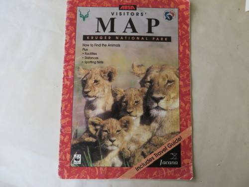 KRUGER NATIONAL PARK VISITORS'MAP - 1998 - WELL USED