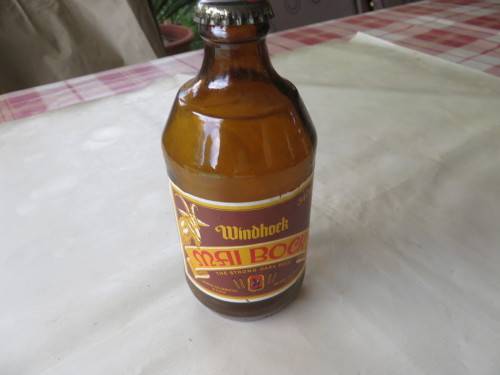 EMPTY BEER BOTTLE - WINDHOEK MAI BOCK - S.W.A.  - AS PER SCAN B2