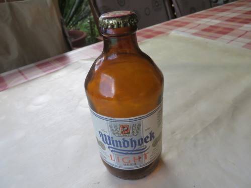EMPTY BEER BOTTLE - WINDHOEK LIGHT - S.W.A.   - AS PER SCAN B3