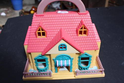 FOLDABLE HOUSE - 165 X 120 MM - 125 MM HIGH - BLUE BOX TOYS - SALE AND READY TO POST