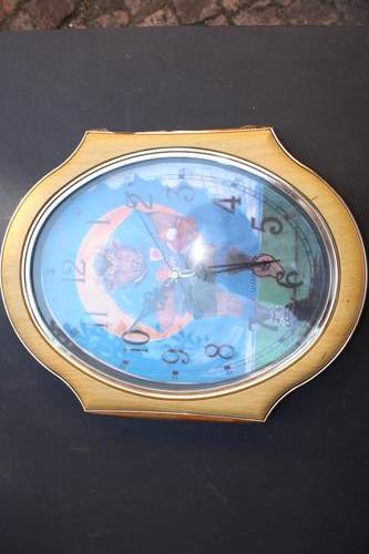 BLUE BULL CLOCK - 270 X 350 MM - PLEASE HAVE A LOOK