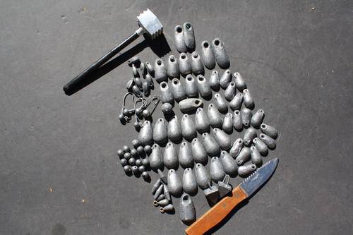 BOX OF SINKERS - VARIOUS SIZES AND WEIGHTS - 2600 GRAM