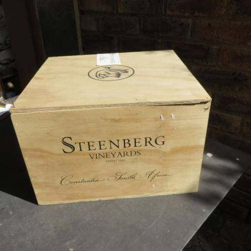 PLYWOOD WINE CRATE - 325 X 300 MM - 220 MM HIGH - STEENBERG VINEYARDS - PLEASE HAVE A LOOK