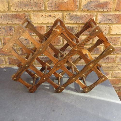 WOODEN FOLDABLE WINE RACK FOR 10 BOTTLES - PLEASE HAVE A LOOK