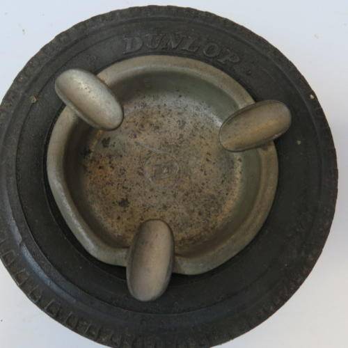 RARE DUNLOP TYRE ASH TRAY - 130 MM DIAM. SERAVCOR PEWTER - PLEASE HAVE A LOOK