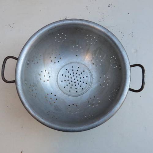 OLD ALUMINIUM COLANDER - 230 MM DIAM.