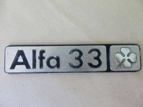 SMALL CAR BADGE - ALFA 33 - 160 X 35 MM - BOMISA