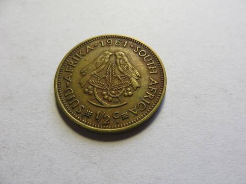 REPUBLIC OF SOUTH AFRICA - 1/2 C - 1961
