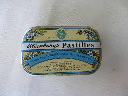 SMALL ALLENBURYS PASTILLES TIN - AS PER SCAN