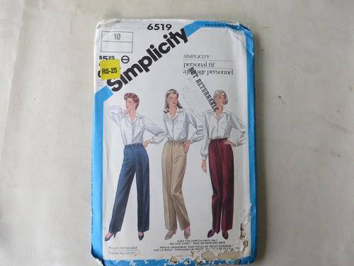 SIMPLICITY - PATTERN NO. 6519- SIZE 10 - FACTORY FOLDED