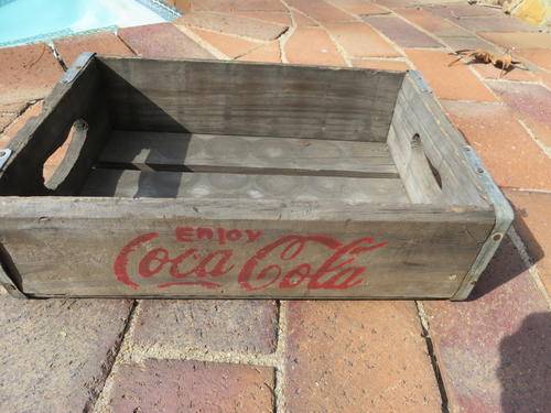 OLD WOODEN COCA COLA CRATE - 365 X 255 MM - 105 MM HIGH - AS PER SCAN