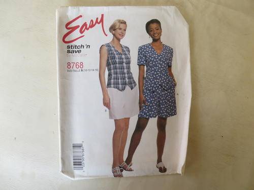 EASY STITCH 'N SAVE - PATTERN NO. 8768 - SIZE A 10-16 - FACTORY FOLDED