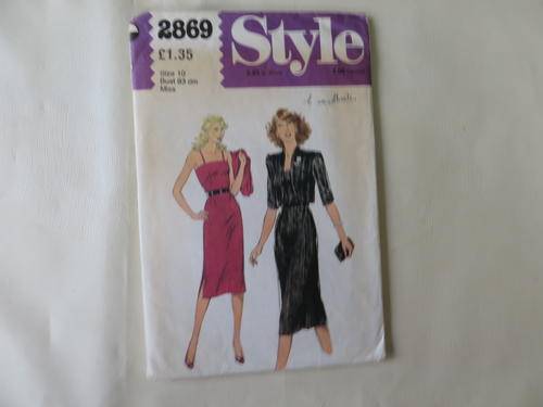 STYLE - PATTERN NO.2869  - SIZE 10 - BUST 83 CM -  FACTORY FOLDED - AS PER SCAN