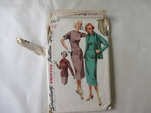 SIMPLICITY - PATTERN NO.1271  - SIZE 13 -   FACTORY FOLDED - AS PER SCAN