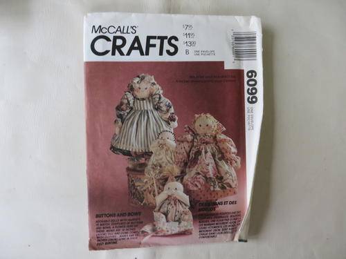 MCCALL'S - PATTERN NO. 6099 - SIZE  - ONE ENVELOPE - FACTORY FOLDED - AS PER SCAN