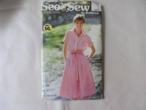 SEE&SEW - PATTERN NO. 6005 - SIZE MEDIUM - FACTORY FOLDED - AS PER SCAN
