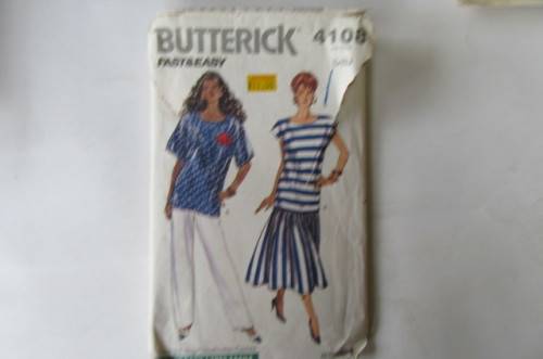 BUTTERICK NO. 4108 - SIZE L-XL - FACTORY FOLDED - AS PER SCAN