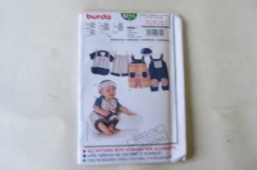 BURDA - PATTERN NO. 9711 - SIZE 3M,6M,9M,12M,18M - FACTORY FOLDED - AS PER SCAN