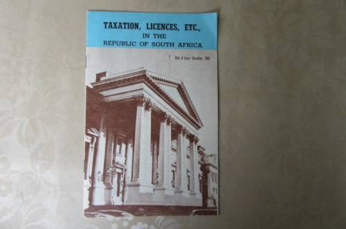 TAXATION, LICENCES,ETC IN THE REPUBLIC OF SOUTH AFRICA - DECEMBER 1968 - AS PER SCAN