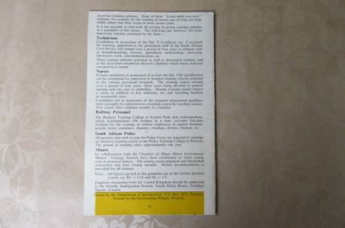 EDUCATIONAL FACILITIES IN THE REPUBLIC OF SOUTH AFRICA - DECEMBER 1968 - AS PER SCAN