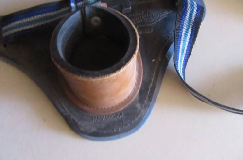 LEATHER FISHING ROD HOLDER - BUCKET- COMFORT LUXURY - AS PER SCAN