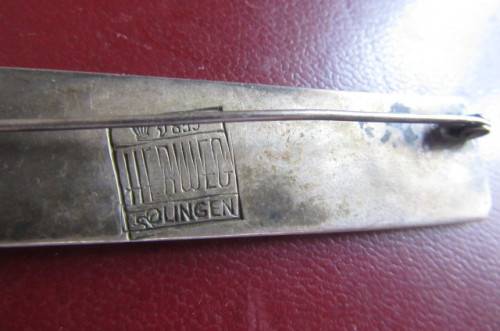 ANTIQUE SLVER BROOCHE FROM GERMANY -APPR. 70 X 15MM - 835 - HERWEG,SOLINGEN - 11.5 g -