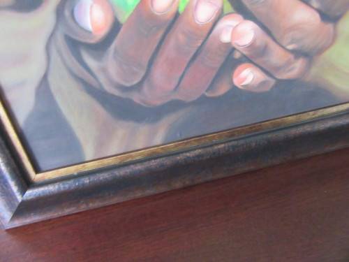 Hands Full of Hope for S.A. - Unusual and Beautiful Oil Painting by Ellim