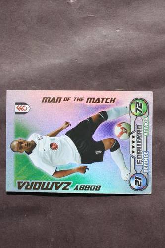 MATCH ATTAX CARD - BOBBY BOBBY ZAMORA - MAN OF THE MATCH