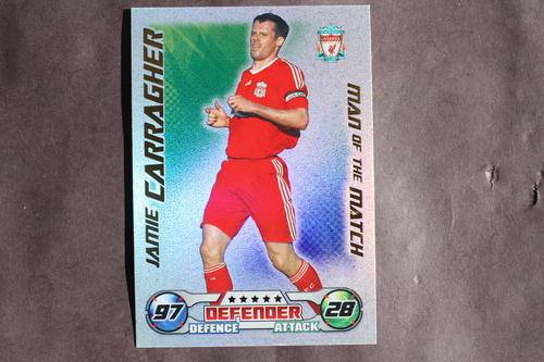 MATCH ATTAX CARD - JAMIE GARRAGHER - MAN OF THE MATCH
