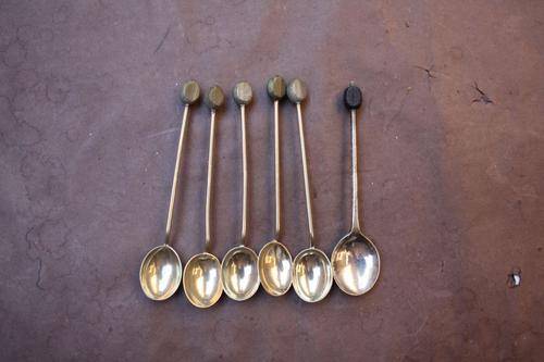 6 SMALL SPOONS - 100 MM - EPNS